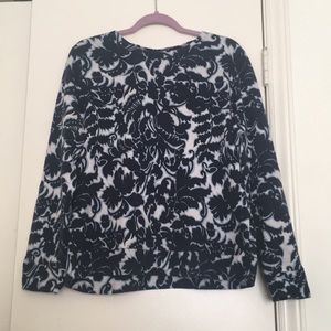 NWOT Loft navy & gray paisley crewneck swwatshirt